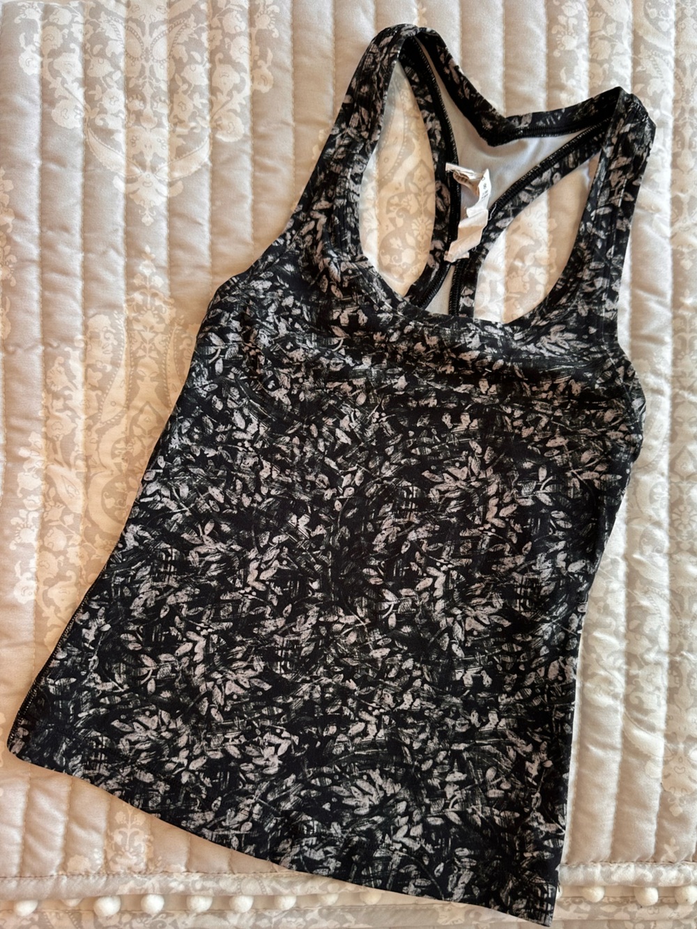 lululemon athletica Black & White Patterned Racerback Tank
